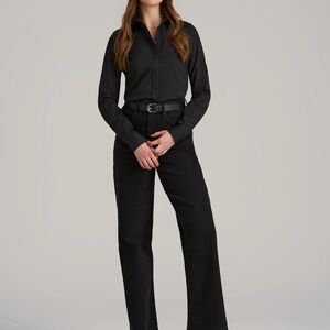 White House Black Market Black Collared Shirt